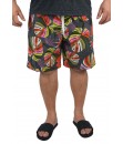 Short Estampado Tactel Elastano P M G GG Bermuda Cinza